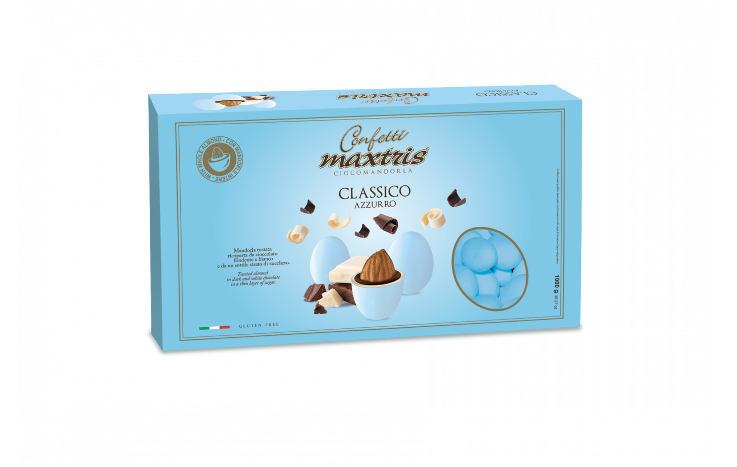 MAXTRIS - CONFETTI CLASSICO AZZURRO gr.1000