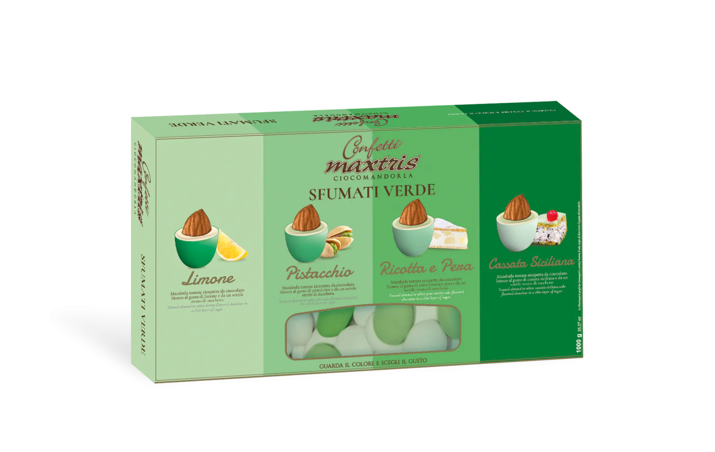 MAXTRIS - CONFETTI SFUMATI VERDE gr.1000