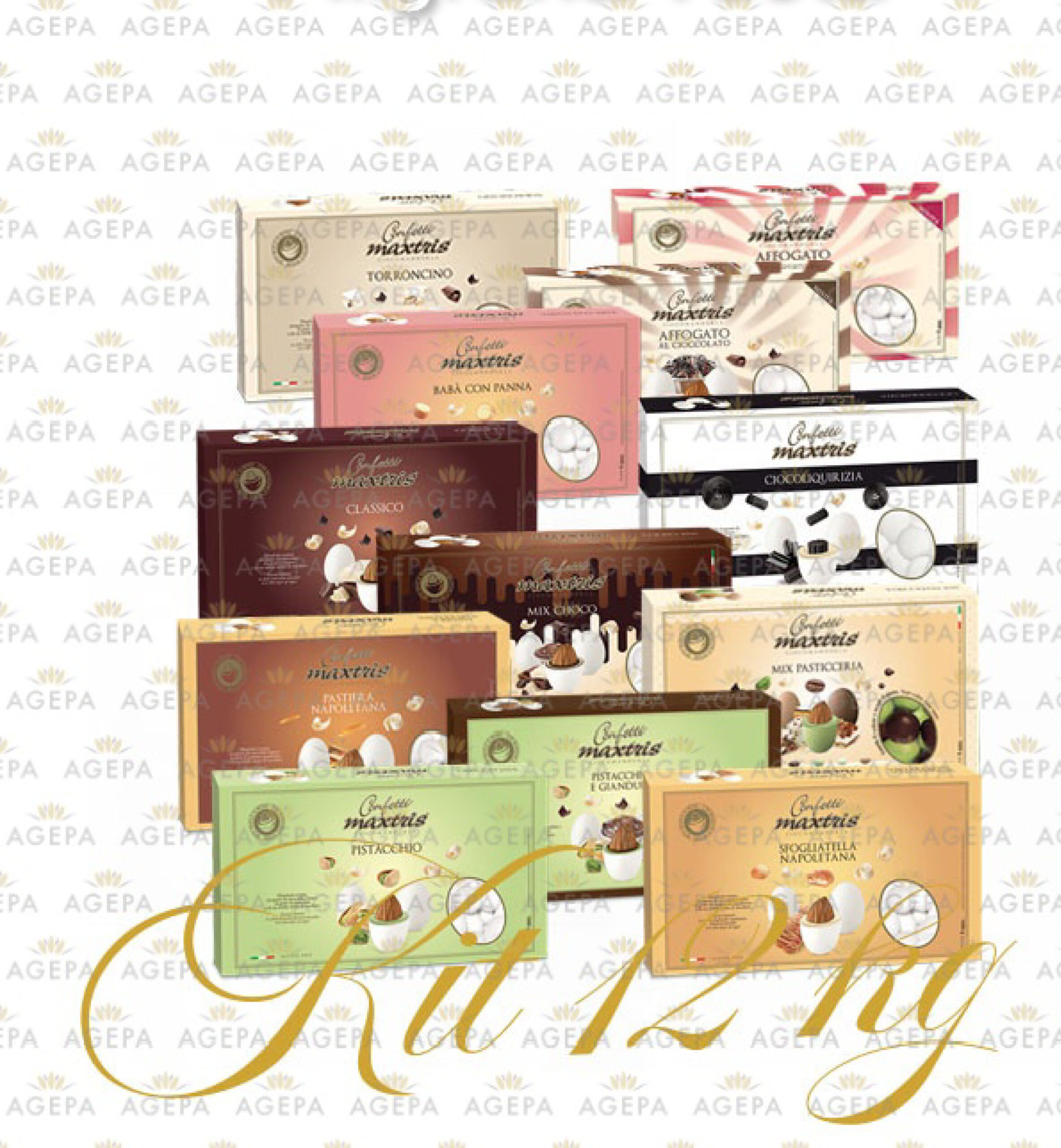MAXTRIS - KIT RISPARMIO kg. 12 CONFETTI CIOCCOMANDORLA Gusti Assortiti Creme e Frutta