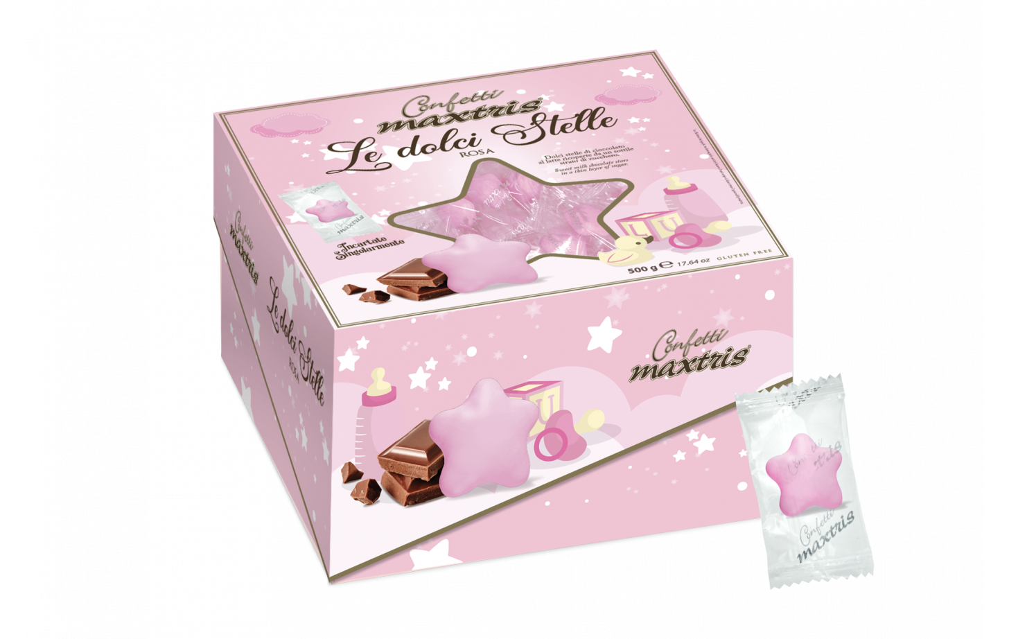 MAXTRIS - LE DOLCI STELLE ROSA VASSOIO INC.SINGOLO gr.500