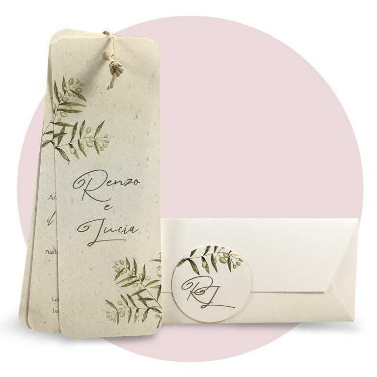 Partecipazione di nozze stile shabby chic